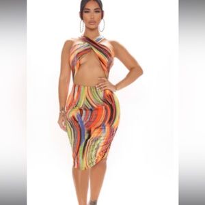 Multicolor Bodycon Dress